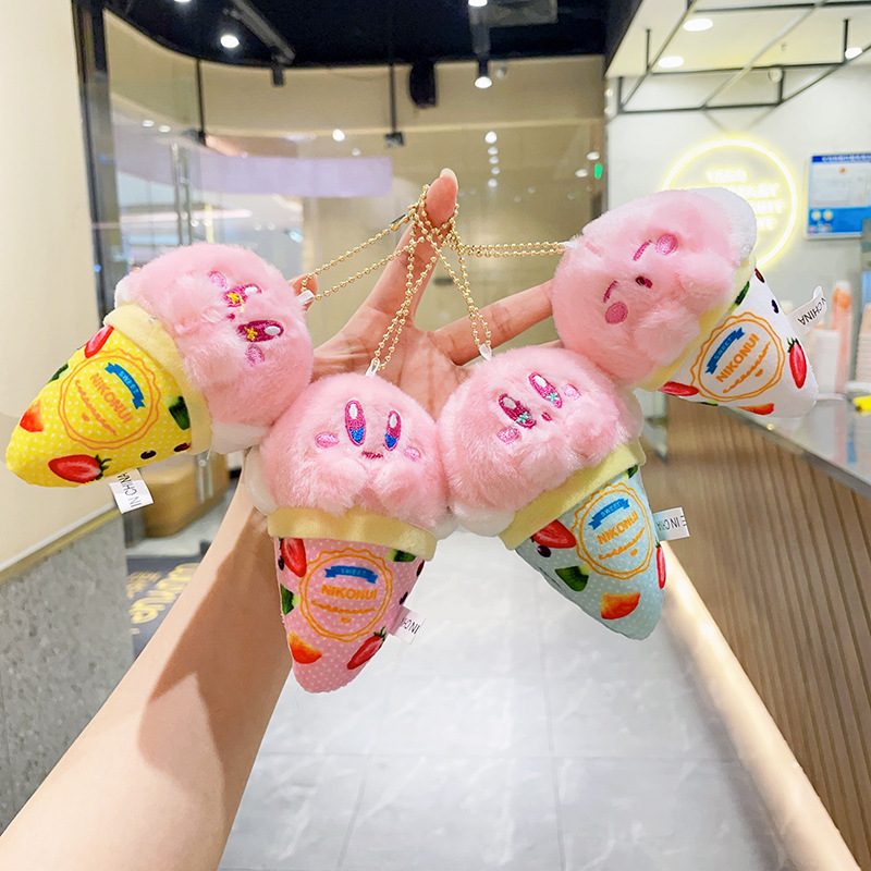 12CM Kirby Ice Cream Plush Cha - đánh giá và giá Phone Accessories Charms